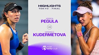 Jessica Pegula vs Veronika Kudermetova  2023 Tokyo Final  WTA Match Highlights [upl. by Arhez]