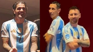 quotEs la últimaquot la chicana de De Paul a Messi y Di María en la foto para la Copa América [upl. by Nailij5]