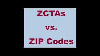 ZIP Code Databases the Difference between a ZCTA and ZIP Code [upl. by Aimek]