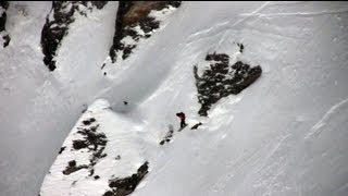 Freeride World Qualifier Nendaz Freeride with Mickael Bimboes in competition 4 vallées podium [upl. by Treve]