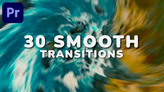 FREE 30 Smooth Transitions  Premiere Pro 2023 Preset Pack [upl. by Ravilob]