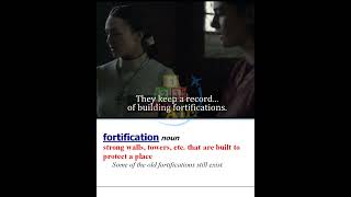 Fortification  Meaning Pronunciation Usage  Learn English with TV Shows [upl. by Anaahs]