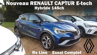 Nouveau RENAULT CAPTUR Etech Hybride 145ch RS line 2021 [upl. by Gastineau]