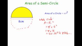 Area of a Semi Circle [upl. by Ondrej]