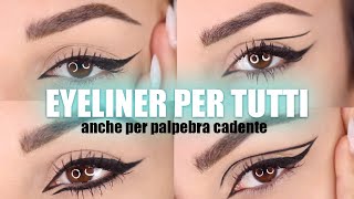 6 LOOK CON LEYELINER ANCHE PER PALPEBRA CADENTE ItsNora [upl. by Oranneg768]