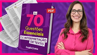 🧠 INTERPRETAÇÃO DE TEXTOS  Apostila As 70 Questões Essenciais de Interpretação de Texto 🧠 [upl. by Glynis]