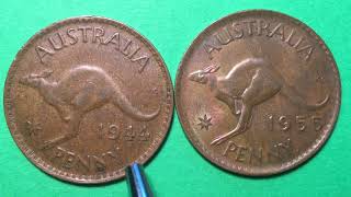 Australia 19441955 Kangaroo Large Penny [upl. by Drusi]