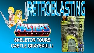 MOTU HeMan Castle Grayskull Vintage Toy Review  Skeletor Tours Castle Grayskull [upl. by Aillij]