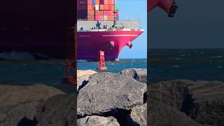 ONE AQUILA TOWERING PAST🌊🌊ship wow epic waves containership oiltanker roughseas sea [upl. by Naujik]