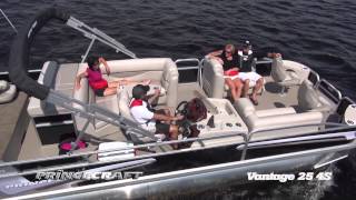 Princecraft  Vantage 254S 2014 Ponton de pêche  Fishing pontoon boat [upl. by Ynamreg]