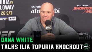 Dana White reacts to Ilia Topuria vs Max Holloway KO “If you keep clipping legends…” [upl. by Annil]