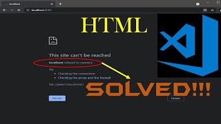 localhost refused to connect  VS code error for HTML [upl. by Dreeda]