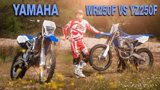 Yamaha WR250F VS YZ250F test Enduropro [upl. by Nollahs]