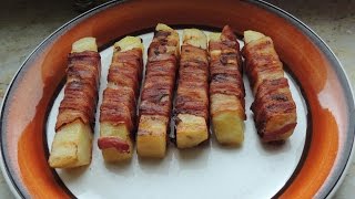 Bacon wrapped Potato in a contact grill  Baconlindad potatis i kontaktgrillen [upl. by Meaghan]