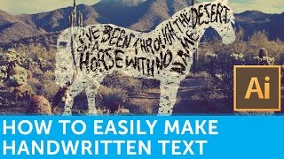 How To Create Handwritten Text In Illustrator  Adobe Tutorial [upl. by Cherry241]