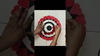 Beautiful flowers wall decor craft using paper♥️♥️♥️♥️youtubeshorts [upl. by Penrose511]