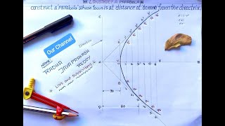 PARABOLA IN ENGINEERING DRAWING IN TELUGU [upl. by Yelbmik]