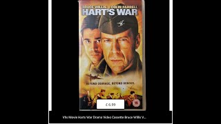 Vhs Movie Harts War Drama Video Cassette Bruce Willis Vintage [upl. by Ajam814]