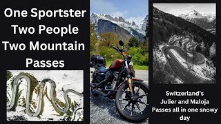 Julier and Maloja Passes Switzerland EPIC riding on our iron 883 [upl. by Suiram685]