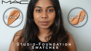 MAC studio fix foundation in NC45 amp NC455 [upl. by Gamin]