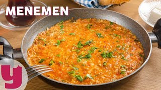 Menemen Tarifi  Kahvaltı Tarifleri  Yemekcom [upl. by Ezzo]