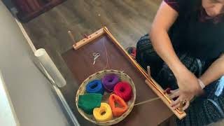 Warping and setting up a traditional Mayan back strap loom etsycomshopConcepsMayanWeaving [upl. by Homerus]