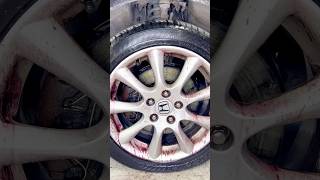 INSANE Wheel Cleaner in Action Watch Brake Dust Disappear 💦 carcleaning asmr detailing honda [upl. by Ahsikahs262]