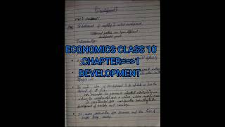 economics class 10 chapter 1 development notes [upl. by Airliah]