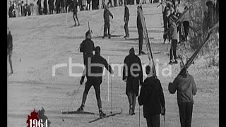 Skiing on Teufelsberg Berlin 1964 [upl. by Ahsurej]