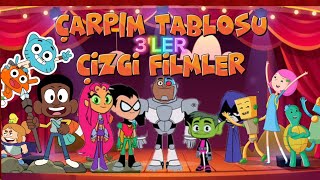 ÇARPIM TABLOSU 3LER  Aryalinko  Eğitici Çocuk Şarkısı  Çizgi Film Karakterleri [upl. by Nehtan]