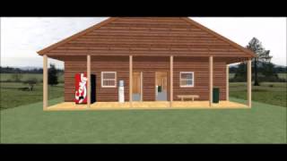 Conestoga Log Cabin Kit Tour  36 x 36 Grand Berkshire Bathhouse 1296 SQF [upl. by Yrod]