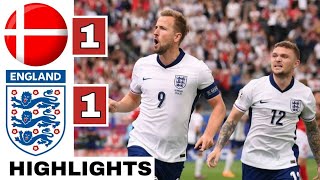 Denmark vs England 11  All Goals amp Extended Highlights  UEFA Euro 2024 [upl. by Annahvas]