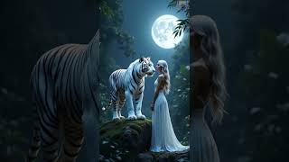 Majestic Woman with Enchanting Creature Under Full Moon Magic [upl. by Fran343]