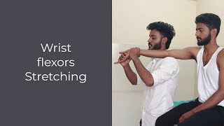 wrist flexor stretching [upl. by Ellehcear]