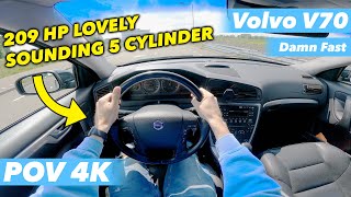 5Cylinder Volvo V70 25T Acceleration amp POV drive TURBO 209HP🚀 [upl. by Adelaja]