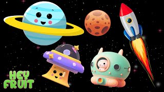 Sensory Baby Space Adventure Colorful Rocket and PlanetsBaby Sensory Space Dancing Videos [upl. by Orimisac920]