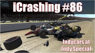 iRacing crash highlights 86 Indycars at Indianapolis Special [upl. by Jurkoic807]