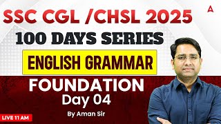 SSC CGL CHSL 2025  English Grammar For CGLCHSL 2025  DAY 4  By Aman Sir [upl. by Erehc]