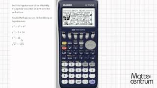 Pythagoras sats  Grafräknare II  Matematik 1 [upl. by Oirrad]