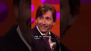 davidtennant shocks grahamnorton with his bizarre hairstyle 💇‍♂️ thegrahamnortonshow doctorwho [upl. by Annaej]