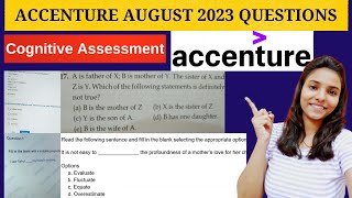 Accenture Cognitive Ability Questions Accenturecognitiveassessmentquestions2024 accentureexam [upl. by Ballard]