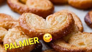 COMO FAZER PALMIER  DELICIOSO BISCOITO CROCANTE COM MASSA FOLHADA [upl. by Oinotla272]