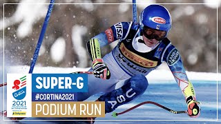 Mikaela Shiffrin  Bronze  Women’s SuperG  2021 FIS World Alpine Ski Championships [upl. by Onitram]