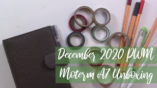 Moterm A7 Unboxing and December 2020 Plan With Me [upl. by Ynohtna]