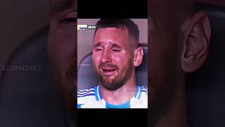 MESSI CRYING AFTER HIS ANKLE INJURY copaamerica [upl. by Edmee]