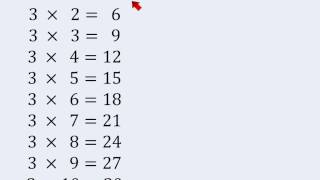 Tabla de multiplicar del 3 fácil y rápida [upl. by Seed662]