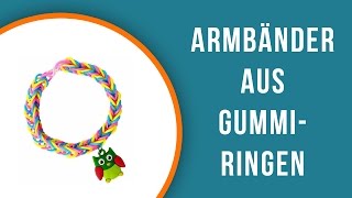 Armbänder aus Gummiringen  Selber basteln mit trendmarkt24 [upl. by Dam376]