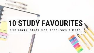 10 study favourites  study tips stationery amp more  studytee [upl. by Katy]