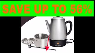 Mixpresso Electric Coffee Percolator Stainless Steel Coffee Maker Percolator Electric Pot Review [upl. by Anais]