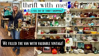 THRIFTING FROM SUNRISE TO SUNDOWN Thrift With Me Vintage finds for resale  GOODWILL HAUL [upl. by Christopher]